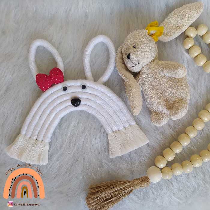 آویز رنگین کمان طرح خرگوش با طرح و رنگ دلخواه