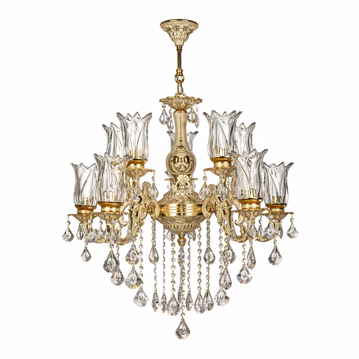 لوستر 10 شعله چشمه نور کد S3703/5GWT