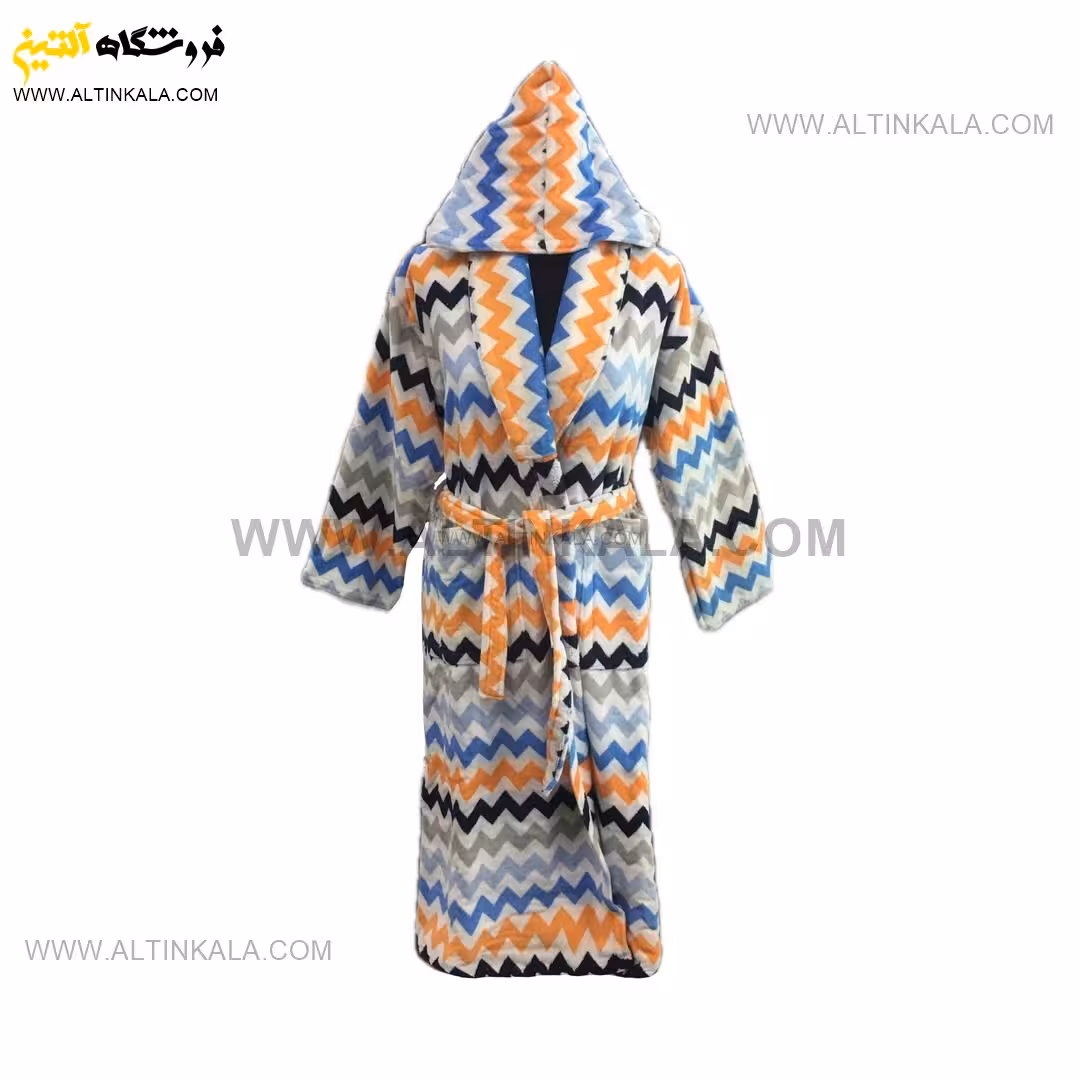 حوله پالتویی برق لامع طرح شاپرک نارنجی سایز 125