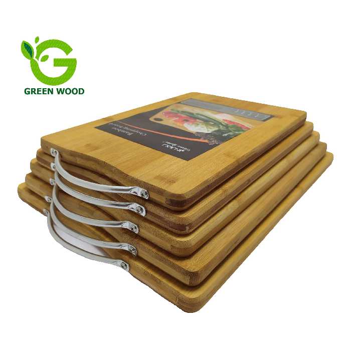 ست تخته برش گوشت 5 تکه چوبی بامبو کد Gw130501001