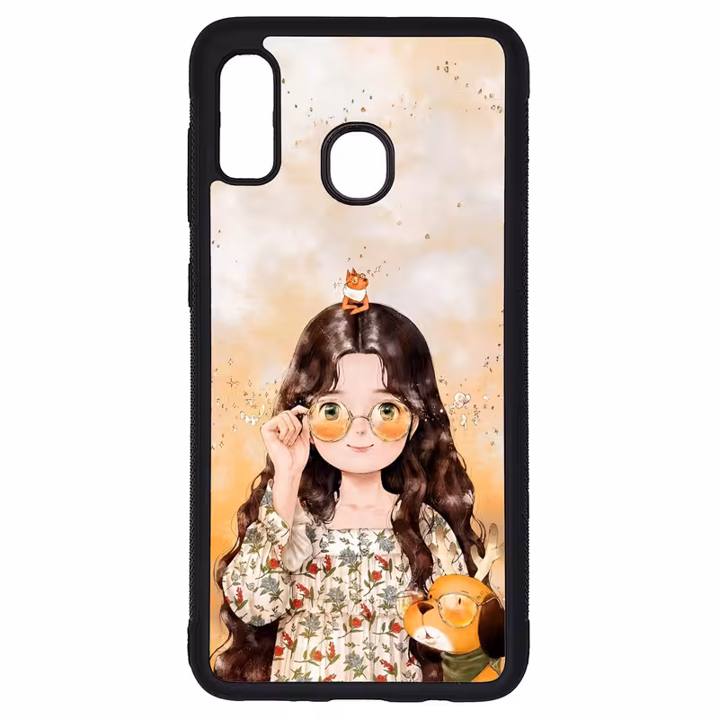 کاور طرح دختر کد G-214 مناسب برای گوشی موبایل سامسونگ Galaxy A20 / A30 | دیجی قاب دونی