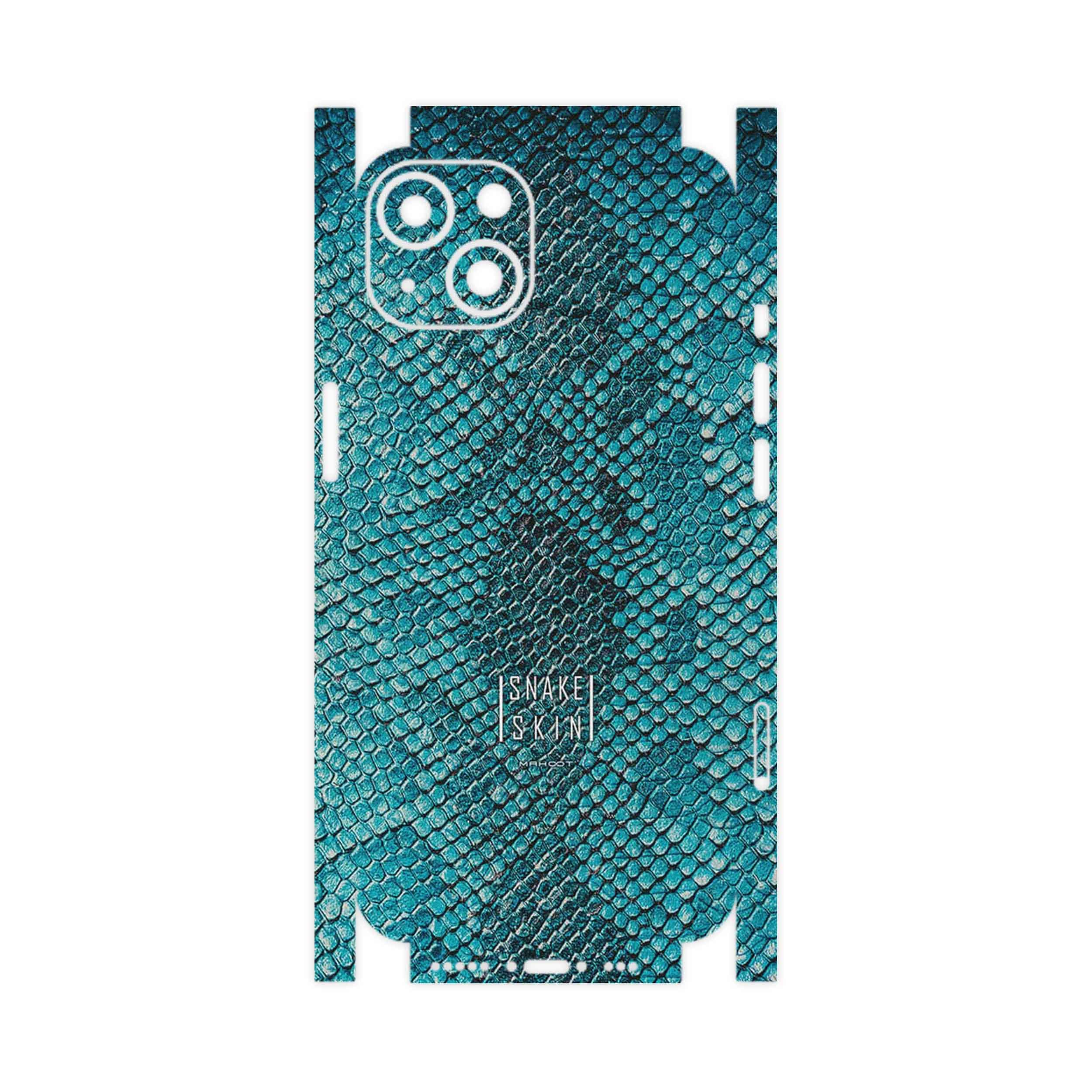 برچسب پوششی ماهوت مدل Blue Snake Skin-FullSkin مناسب برای گوشی موبایل اپل iPhone 13