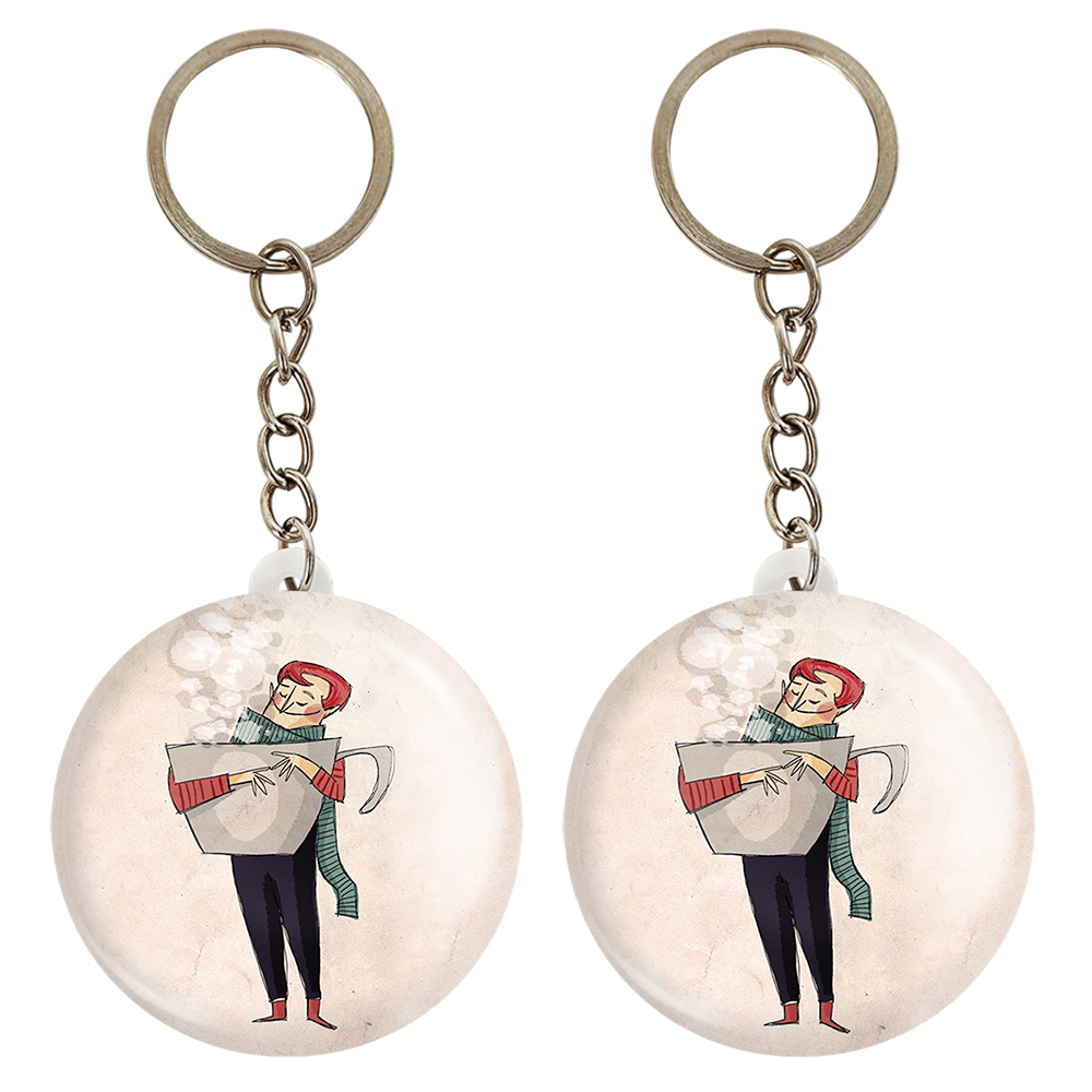 جاکلیدی خندالو مدل چای گرم کد 54365436 مجموعه 2 عددی