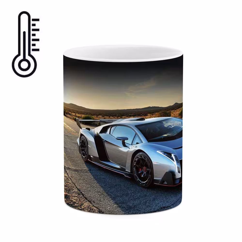 ماگ حرارتی طرح ماشین Lamborghini veneno مدل mgph15618
