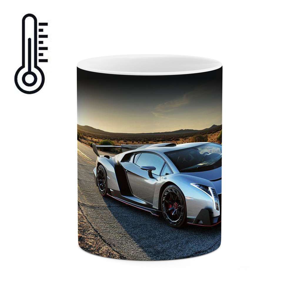 ماگ حرارتی طرح ماشین Lamborghini veneno مدل mgph15618