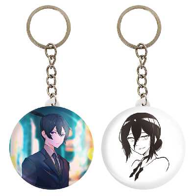 جاکلیدی خندالو مدل ریزه و هایاکاوا انیمه مرد اره ای کد 1796517958 مجموعه 2 عددی