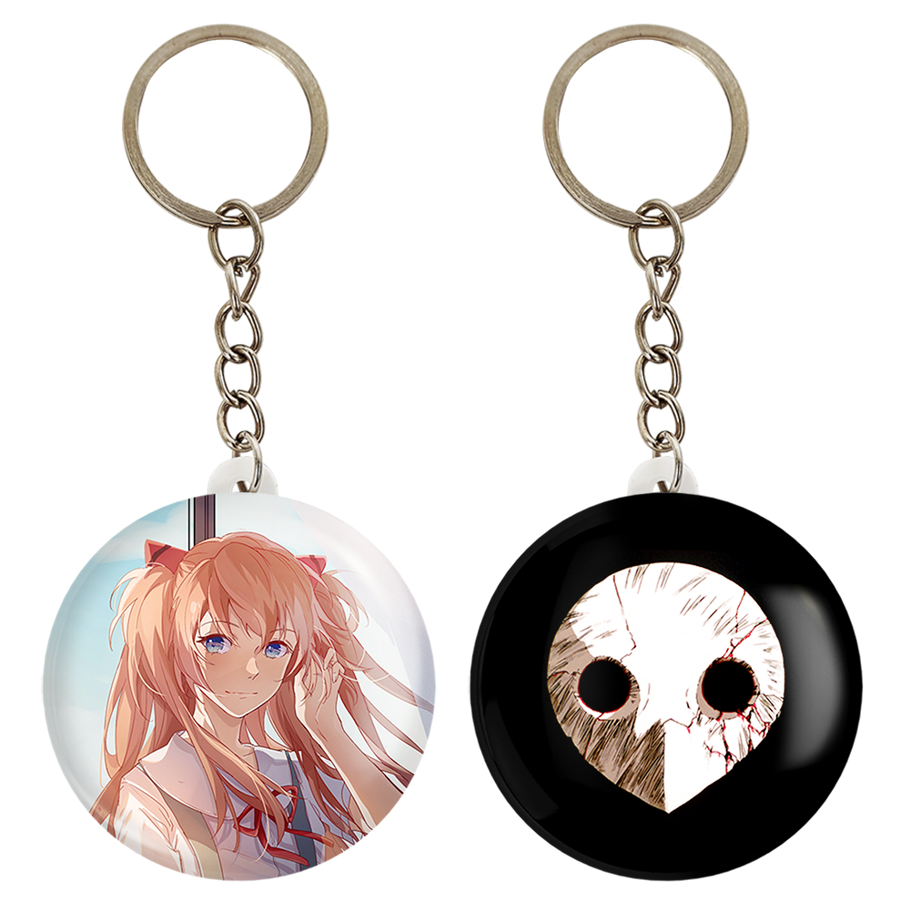 جاکلیدی خندالو مدل آسوکا چان و نماد فرشته ها انیمه اونگلیون کد 1380113799 مجموعه 2 عددی