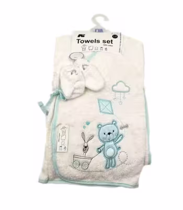 سرویس حوله تن پوش مادرکر کیمونو طرح خرس آبی  MotherCare
