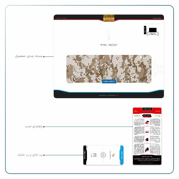 برچسب پوششی ماهوت مدل Army-Desert-Pixel مناسب برای تبلت سامسونگ Galaxy Tab E 9.6 2015 T560