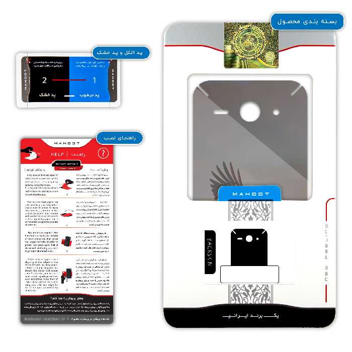 برچسب پوششی ماهوت مدل Eagle مناسب برای گوشی موبایل هوآوی Ascend Y530