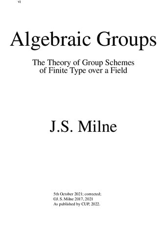خرید و دانلود نسخه کامل کتاب Algebraic groups: The theory of group schemes of finite type over a field