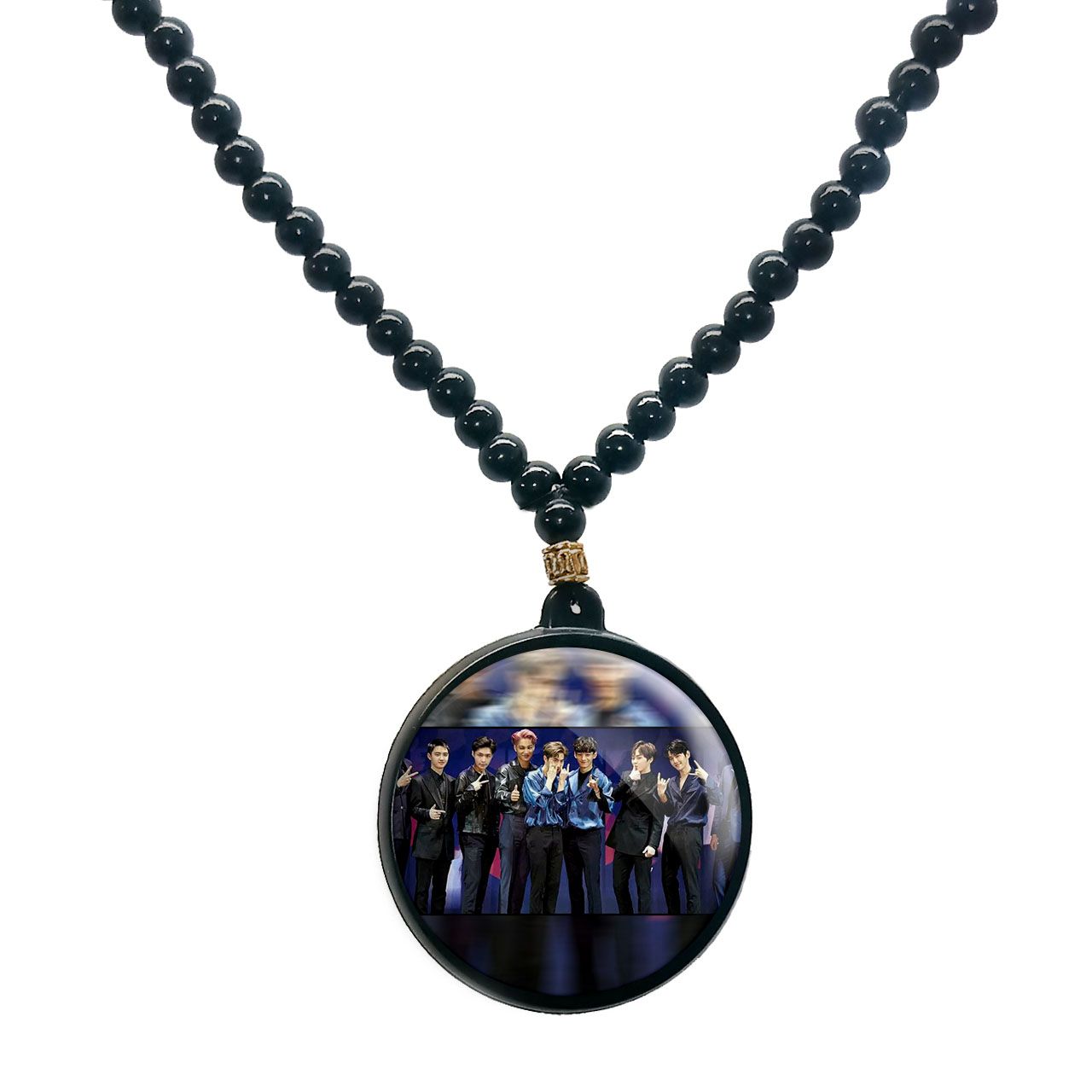 گردنبند پرمانه طرح exo کد pmd.13831 مدل دو طرفه