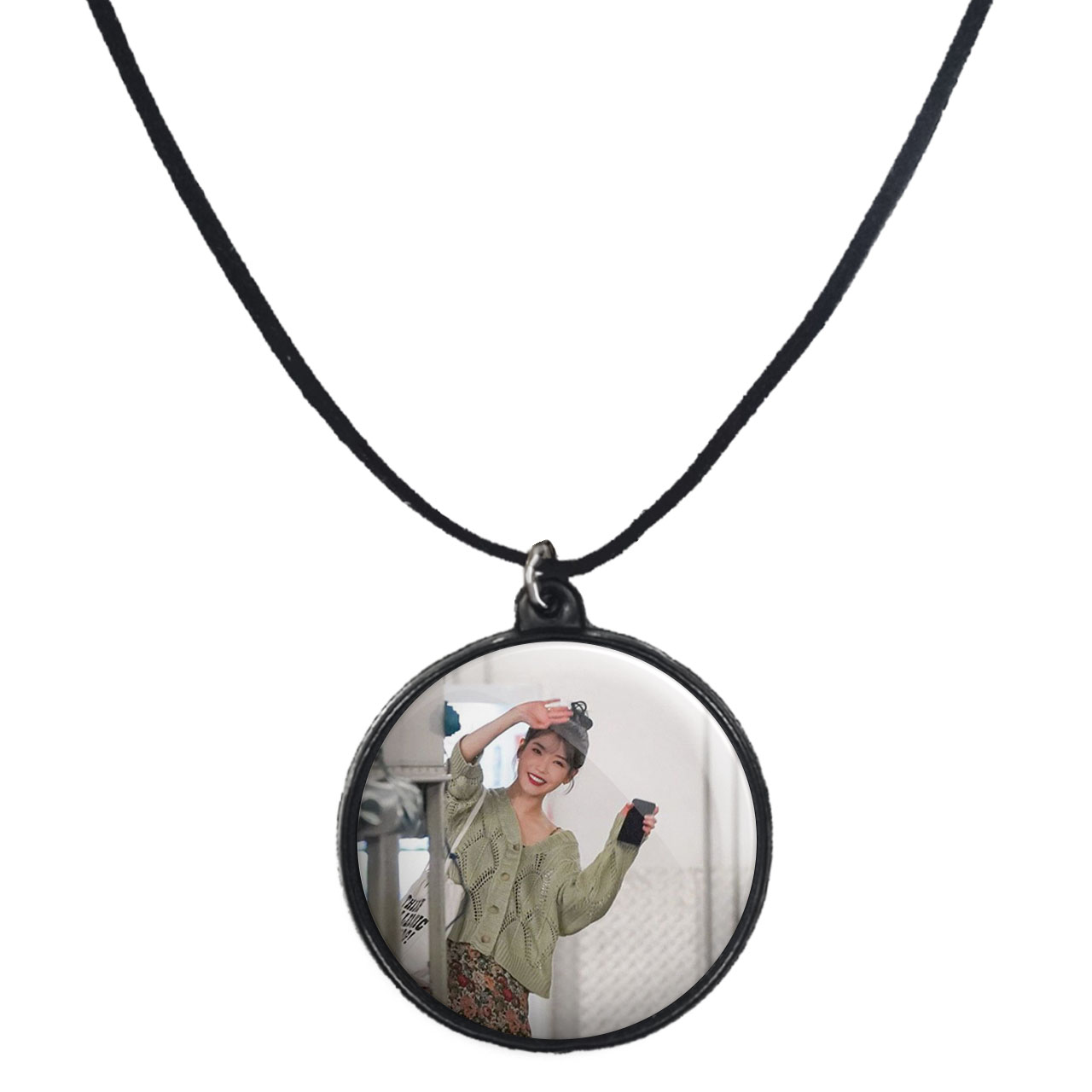 گردنبند پرمانه طرح IU کد pmb.35972 مدل دو طرفه