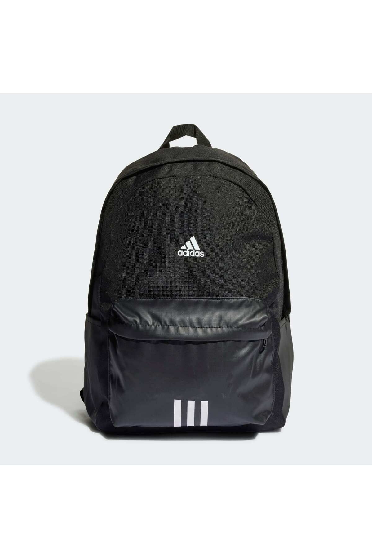 کوله پشتی مشکی مردانه و زنانه سفید نشان کلاسیک ورزش 3 خط HG0348 adidas