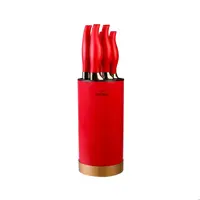سرویس چاقو آشپزخانه 6 پارچه کاراجا مدل Japanese red