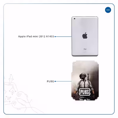 برچسب پوششی ماهوت مدل Pubg-Game مناسب برای تبلت اپل iPad mini 2012 A1455
