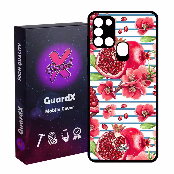 کاور گارد ایکس طرح انار مدل Glass10396 مناسب برای گوشی موبایل سامسونگ Galaxy A21s