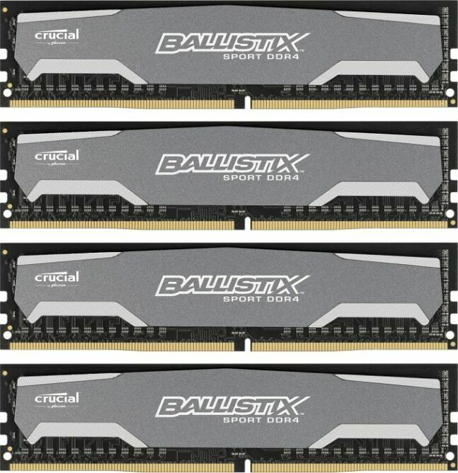 رم کروشیال Ballistix Sport 16GB 4GBx4 2400Mhz DDR4