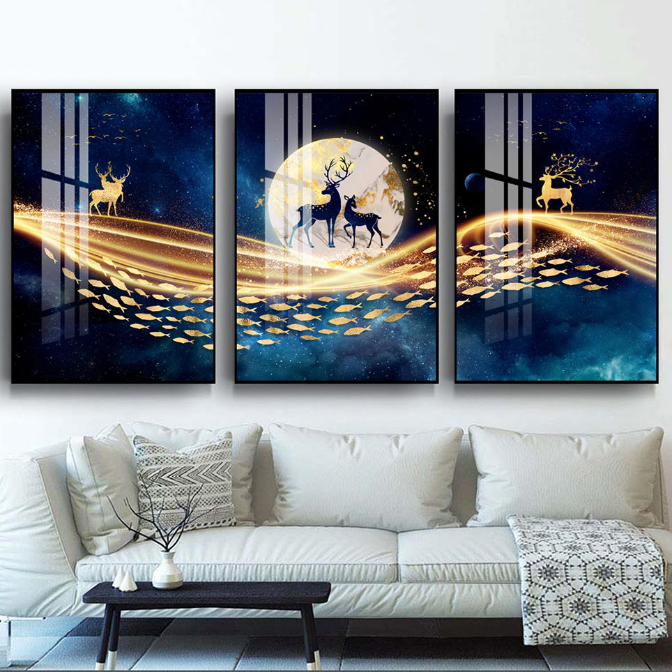 تابلو مدل گوزن مجموعه 3 عددی