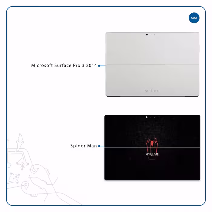 برچسب پوششی ماهوت مدل Spider-Man مناسب برای تبلت مایکروسافت Surface Pro 3 2014
