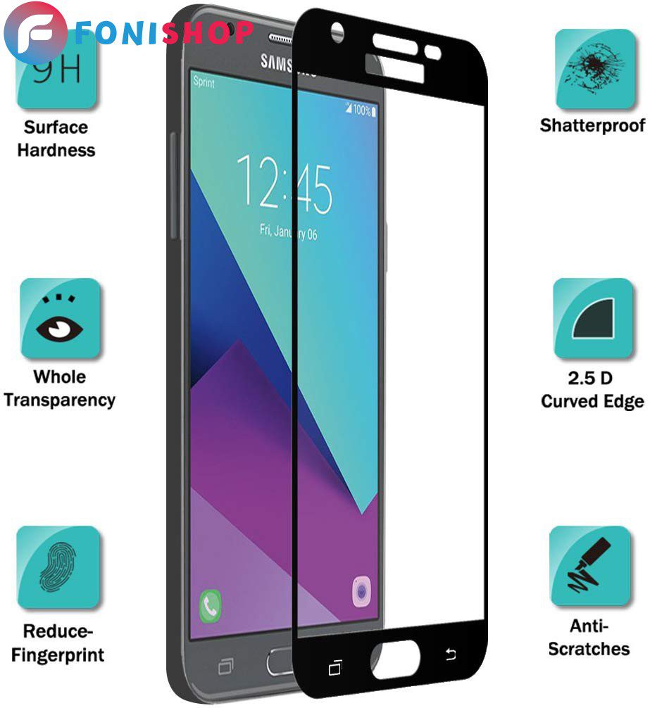 گلس محافظ صفحه نمایش فول تمام صفحه سامسونگ Samsung J8 Plus