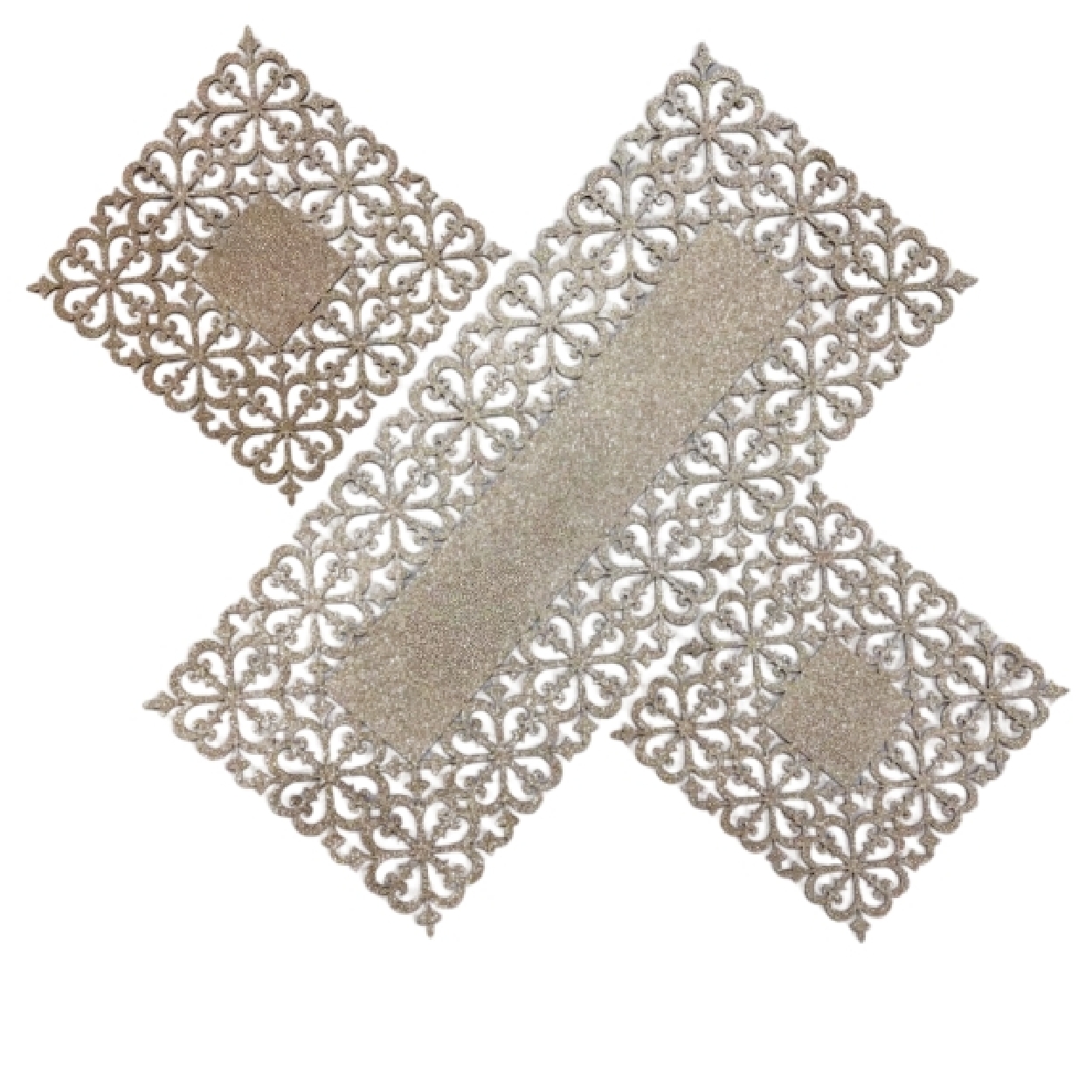 ست رومیزی 3 تکه مدل نیلوفر کد 8034