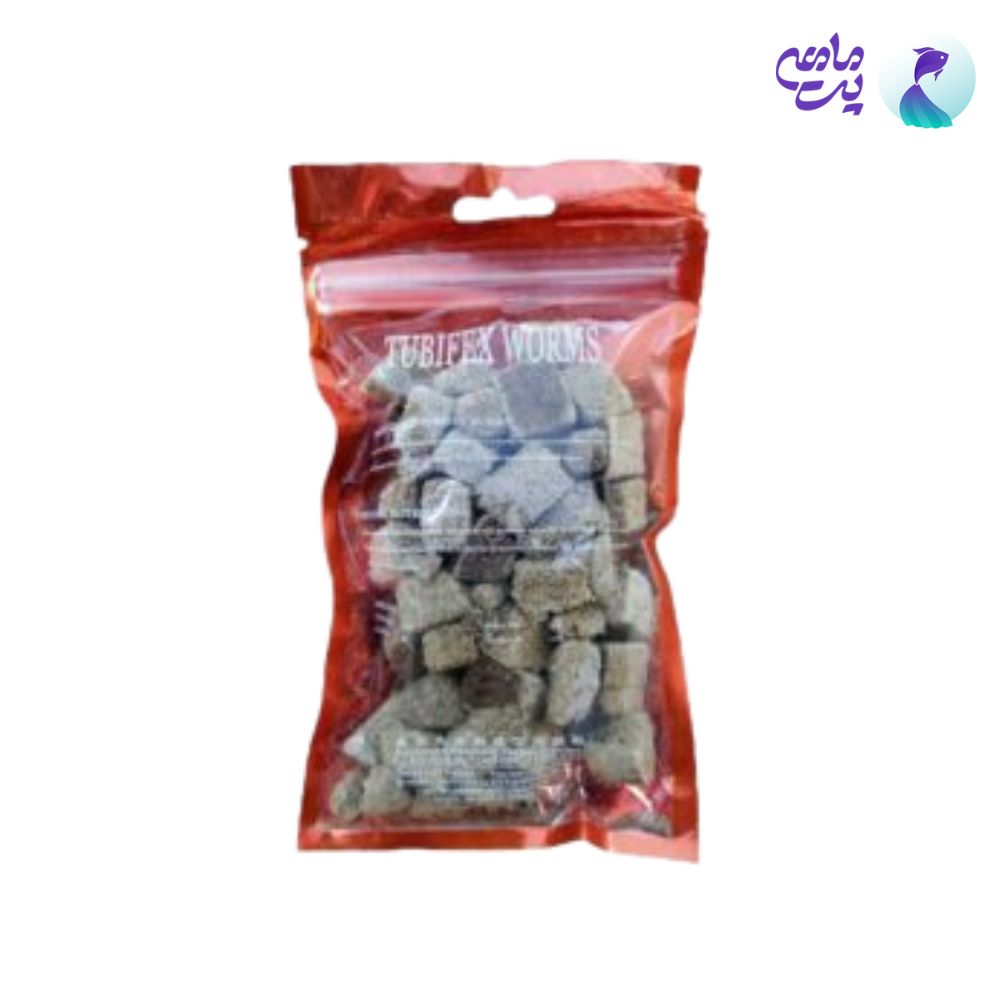 غذای ماهی کرم فشرده tubifex worms (20 گرمی)