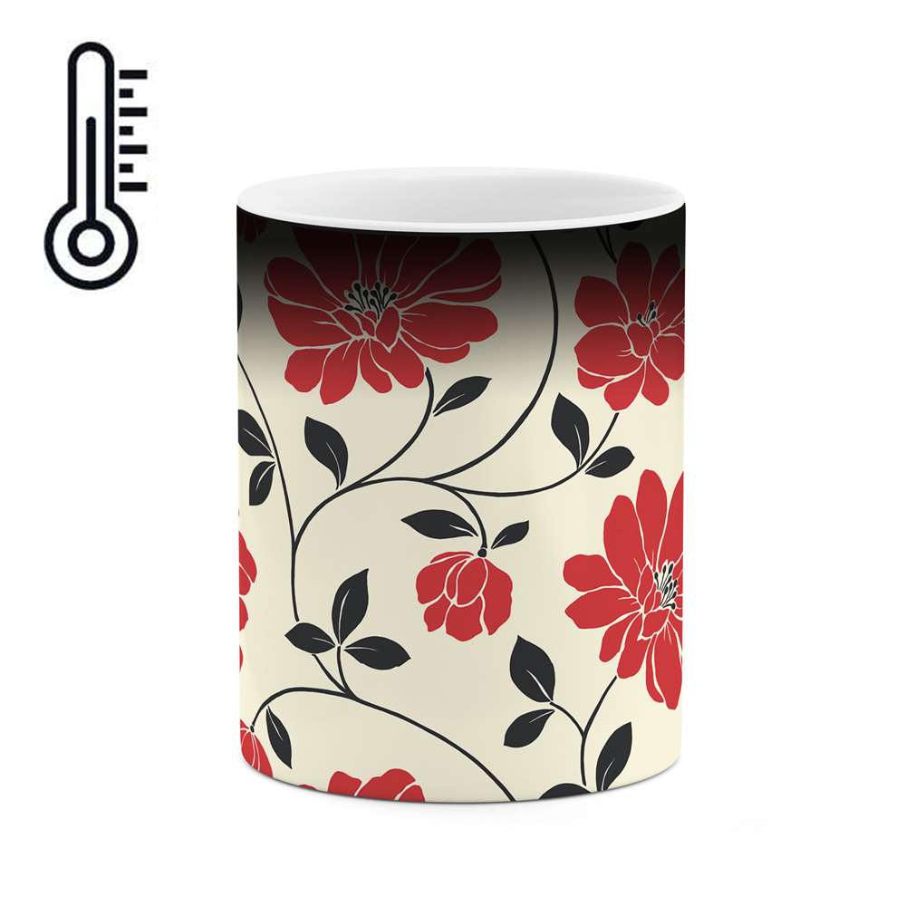 ماگ حرارتی طرح گل مدل mgp00281