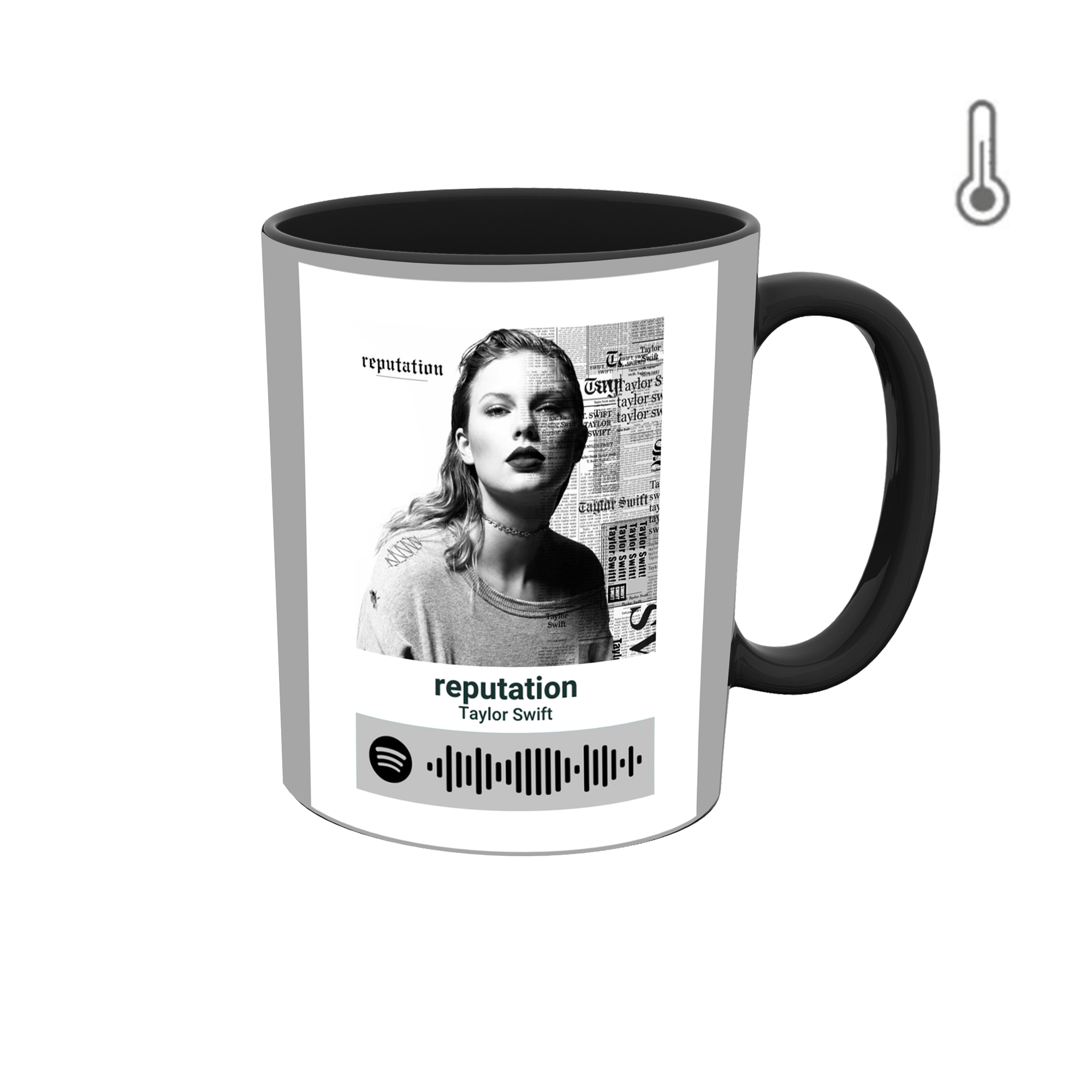 ماگ حرارتی طرح والپیپر موزیک تیلور سویفت