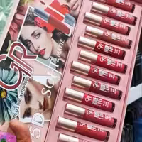 12 عدد رژ لب مایع گلدن رز  باکس رژ