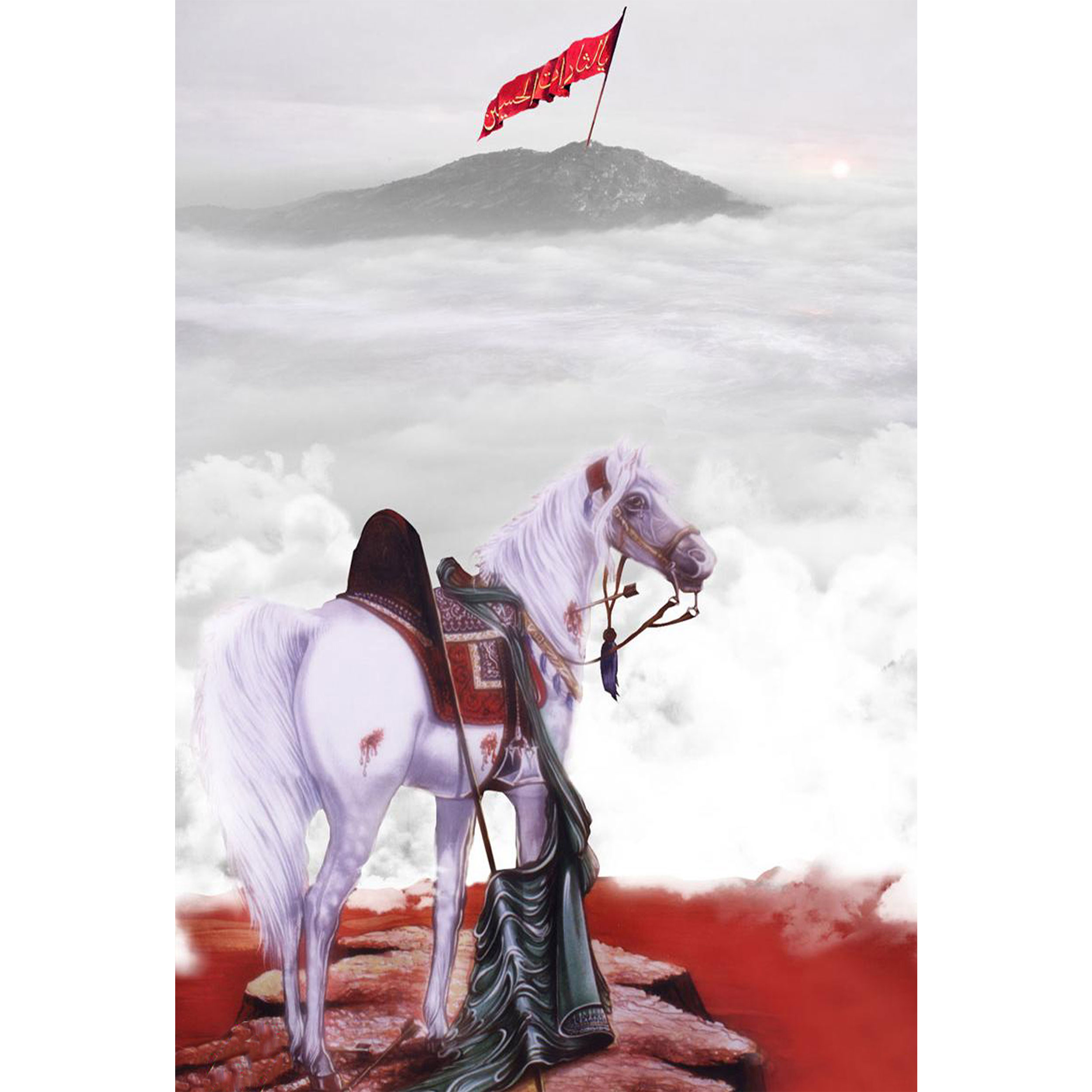 تابلو شاسی طرح اسب امام حسین ذوالجناح مدل T3016