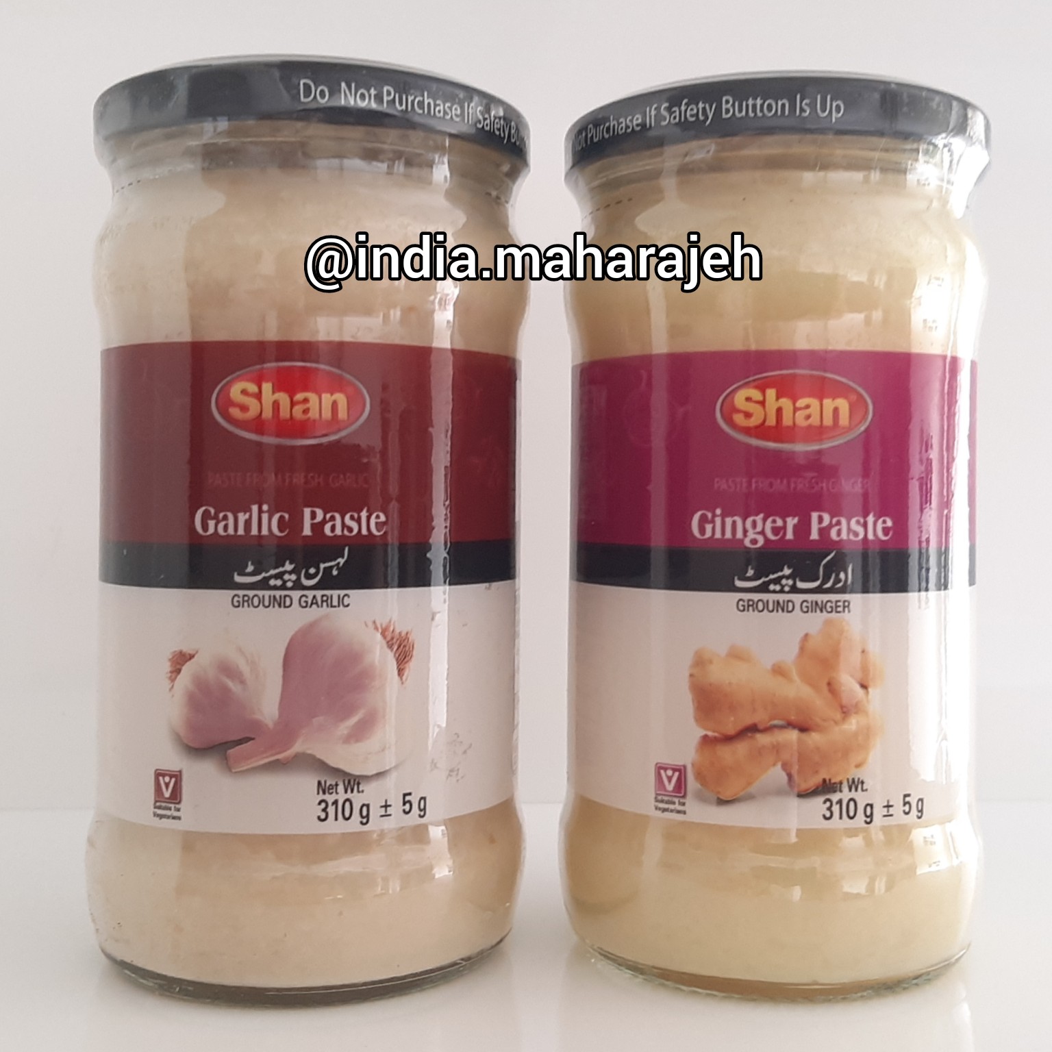  پوره سیر و زنجبیل در دو ظرف جداگانه ارسال رایگان 620گرم تولید پاکستان 