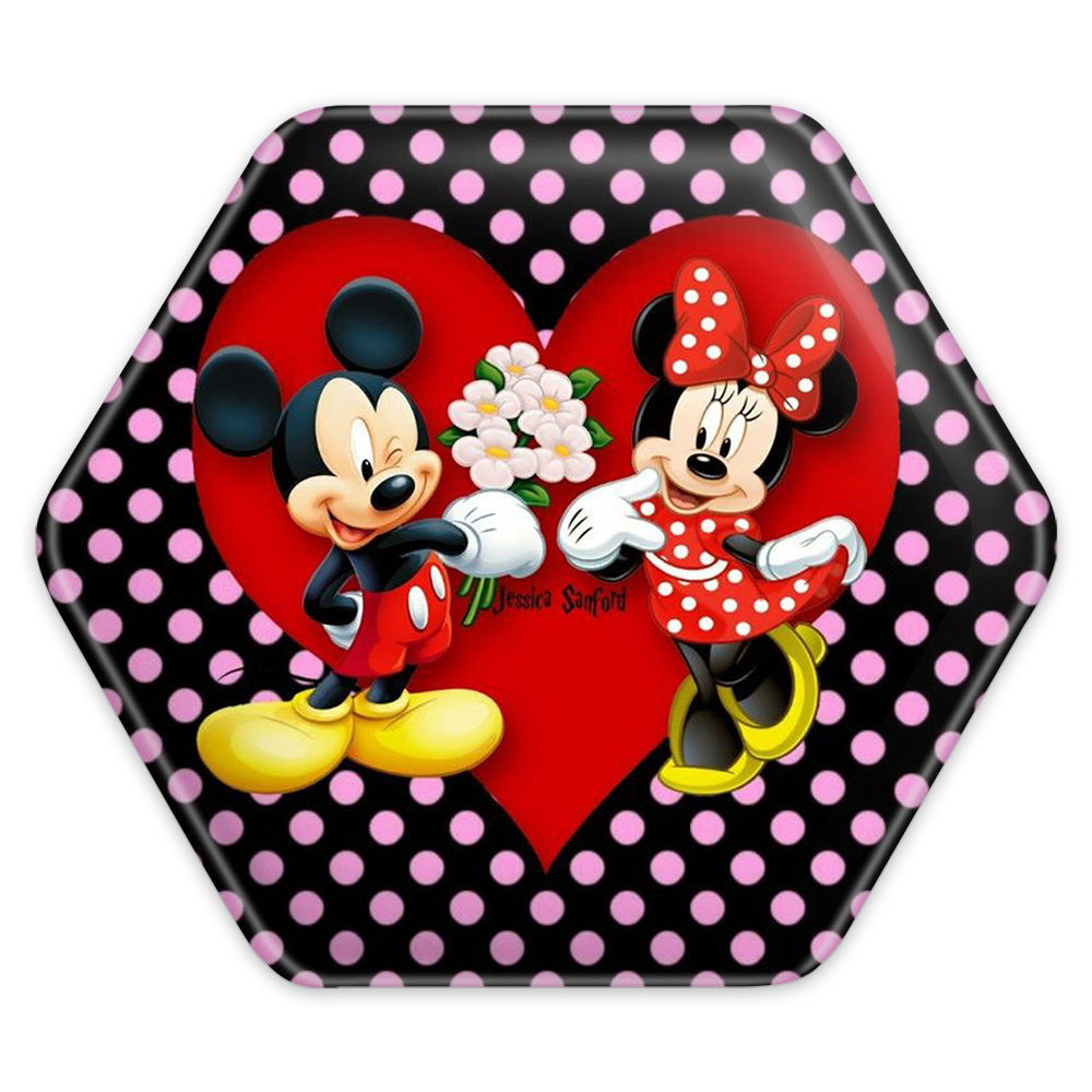 پیکسل خندالو طرح میکی موس مدل شش ضلعی کد 2426