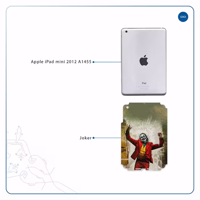 برچسب پوششی ماهوت مدل Joker مناسب برای تبلت اپل iPad mini 2012 A1455