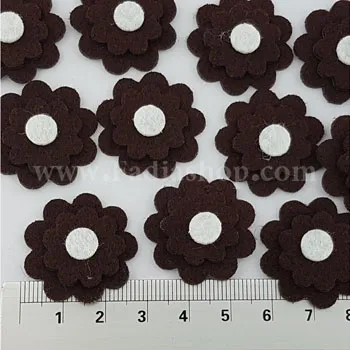 گل نمدی مدل 2 قهوه ای سوخته