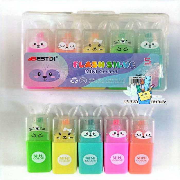 ماژیک هایلایت بستدی اکلیلی 5 رنگ عمده