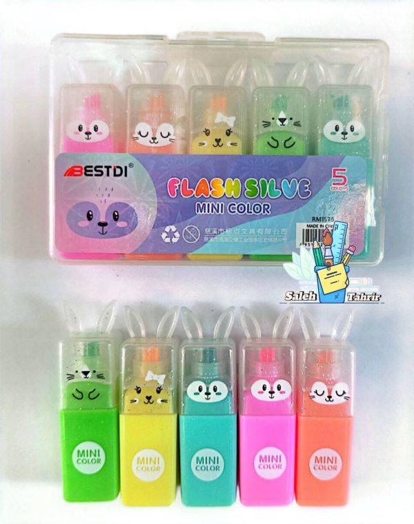 ماژیک هایلایت بستدی اکلیلی 5 رنگ عمده