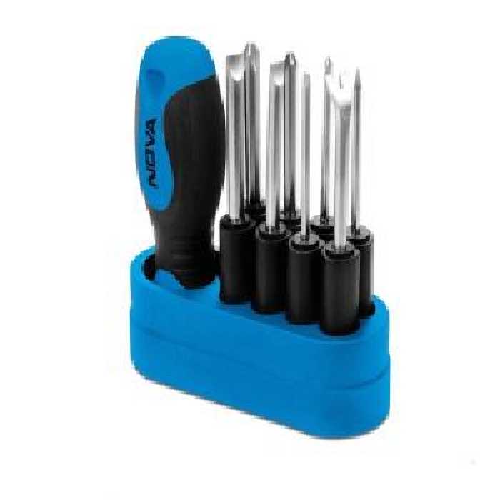 کیت پیچ گوشتی 8 پارچه مغناطیسی نووا مدل NTS-1340