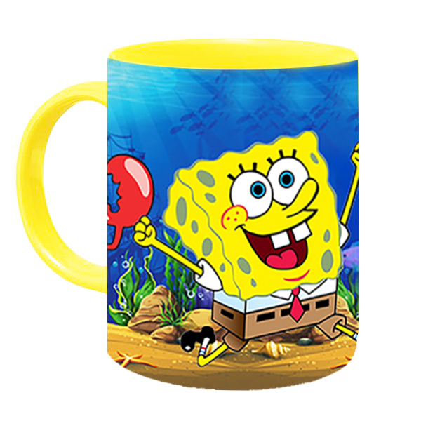  ماگ طرح باب اسفنجی مدل رنگی