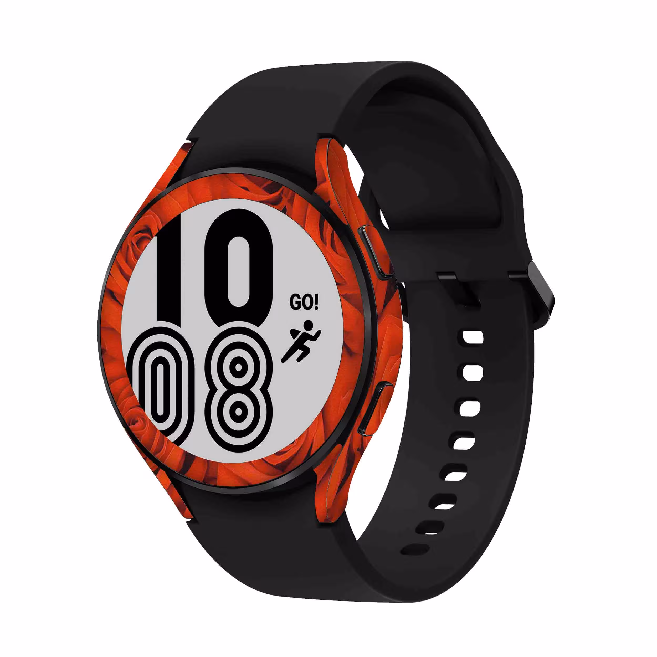 برچسب ماهوت طرح Red Flower مناسب برای ساعت هوشمند سامسونگ Watch4 44mm