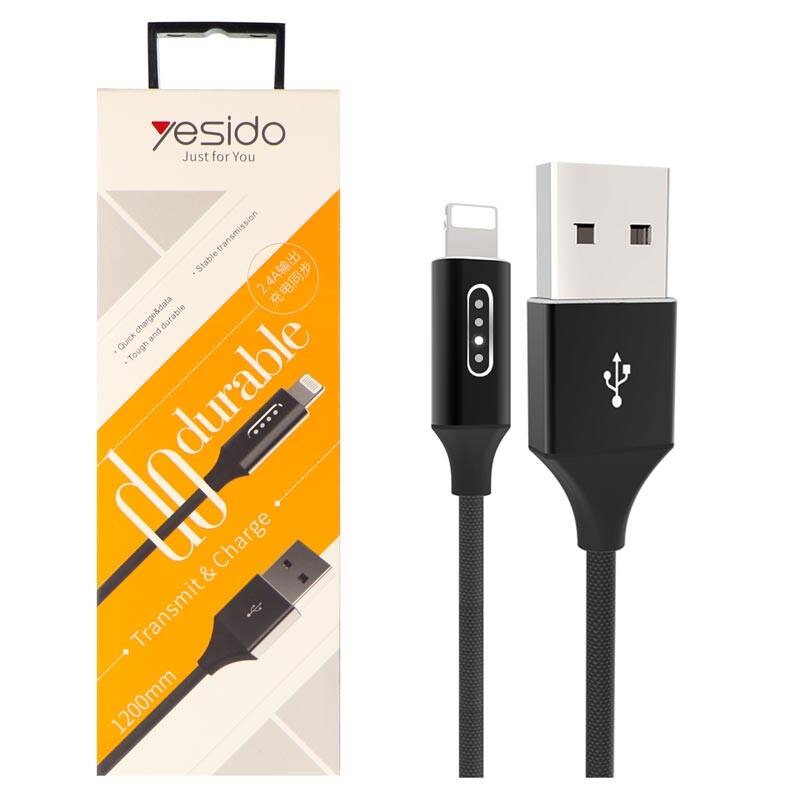 کابل آیفونی Yesido CA18 2.4A 1.2m
