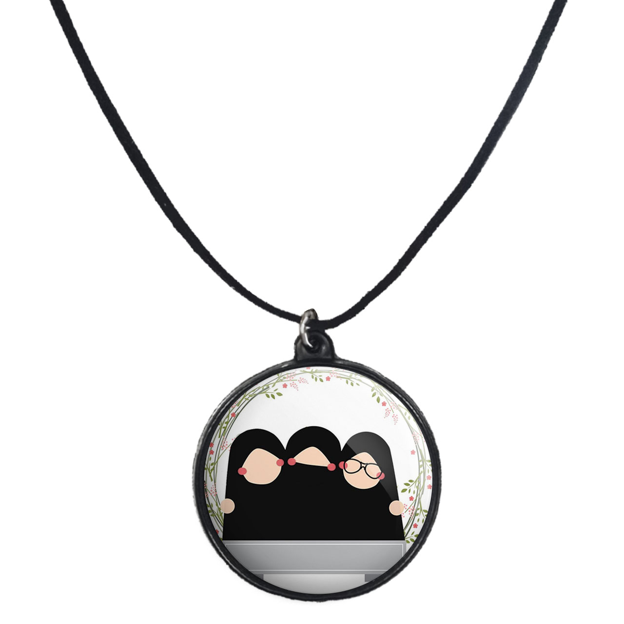 گردنبند پرمانه طرح حجاب کد pmb.24049 مدل دو طرفه