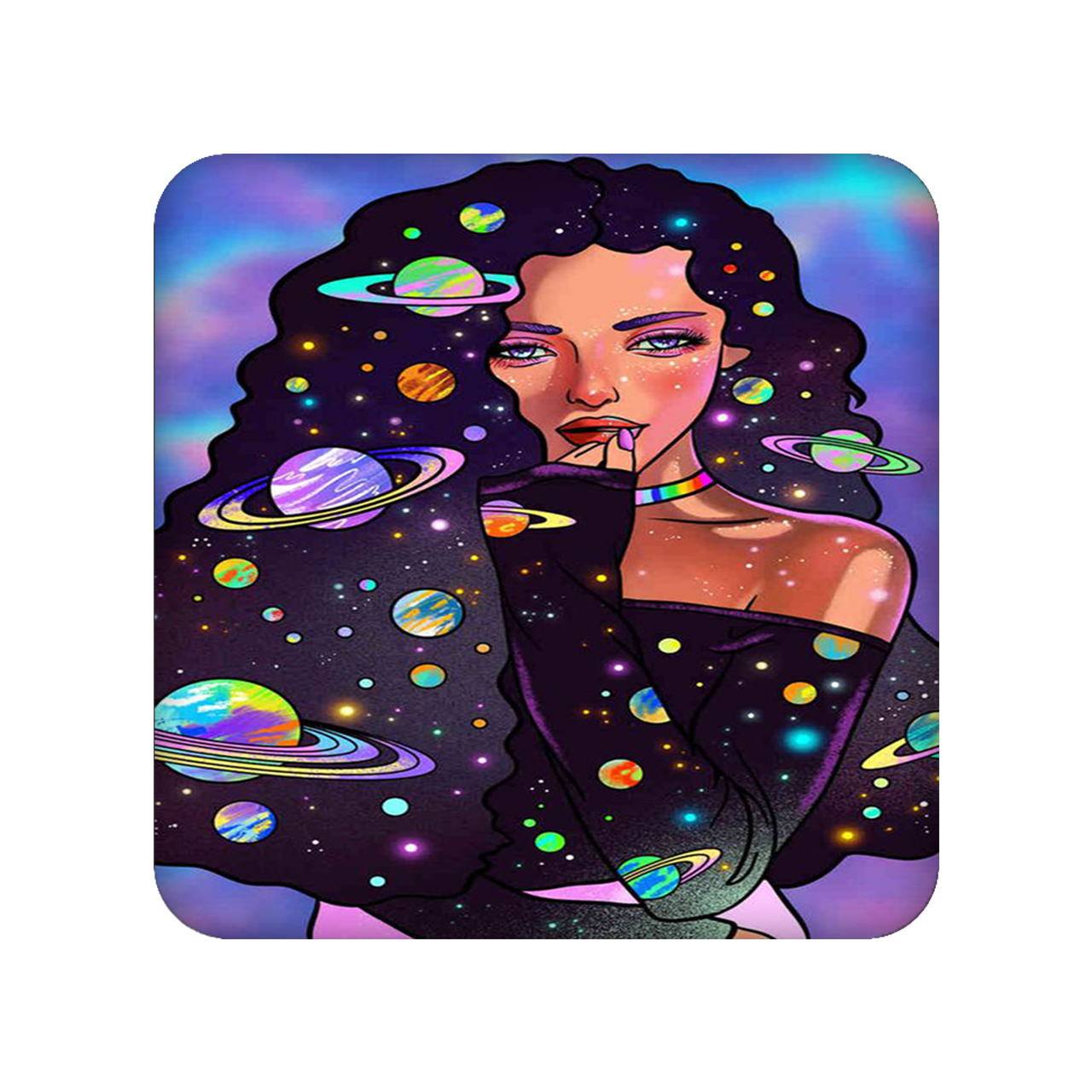 زیر لیوانی طرح دختر کد 1375