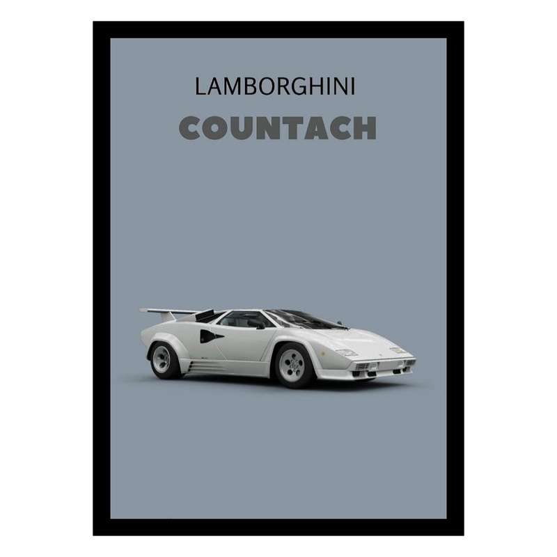 تابلو مدل ماشین لامبورگینی Lamborghini Countach | دنیای قاب