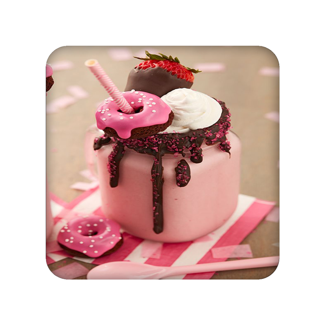  زیر لیوانی طرح کیک کد 1439