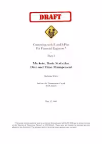 خرید و دانلود نسخه کامل کتاب Computing with R and S-Plus For Financial Engineers. Part I: Markets, Basic Statistics, Date and Time Management. Draft