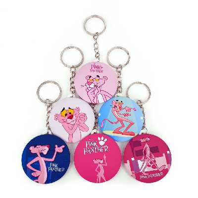 جاکلیدی خندالو طرح پلنگ صورتی کد 34A مجموعه 6 عددی