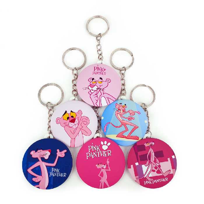 جاکلیدی خندالو طرح پلنگ صورتی کد 34A مجموعه 6 عددی