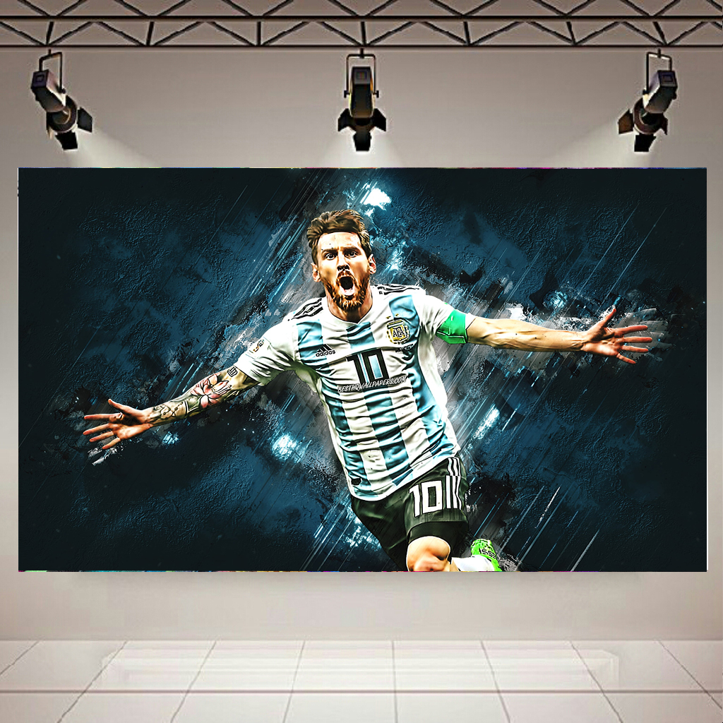 تابلو شاسی طرح فوتبال مدل لیونل مسی کد AR815