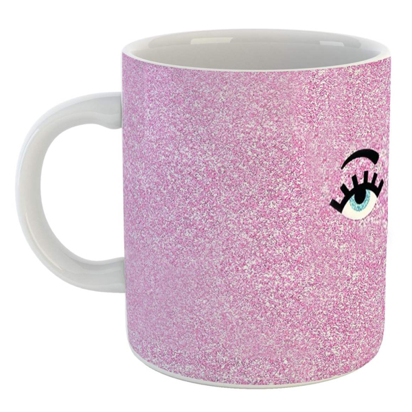 ماگ طرح چشم و پلک صورتی کد 3038